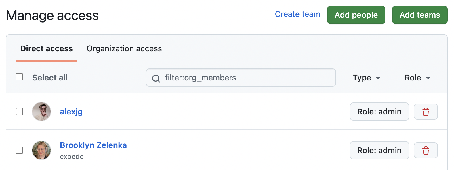 GitHub Repo Membership Page